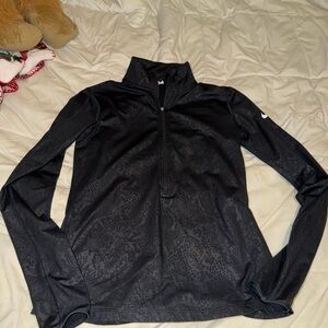 Nike Pro Charcoal Patterned Zip-Up